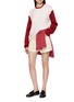 Figure View - Click To Enlarge - GUEST IN RESIDENCE - Colour Block Oversized Baseball Crewneck Top