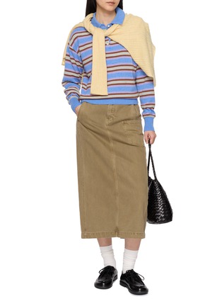 Figure View - Click To Enlarge - GUEST IN RESIDENCE - Collegiate Striped Cashmere Polo