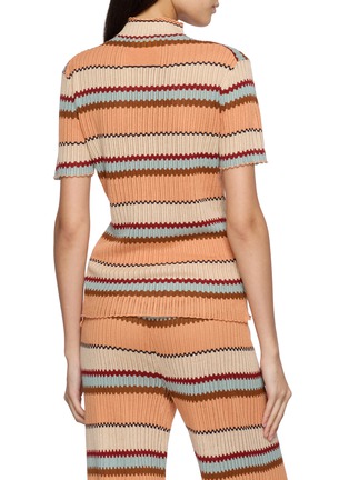 Back View - Click To Enlarge - GUEST IN RESIDENCE - Palazzo Striped Knit Top