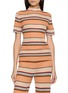 GUEST IN RESIDENCE Palazzo Striped Knit Top
