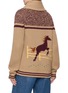 Back View - Click To Enlarge - GUEST IN RESIDENCE - Rodeo Intarsia Knit Cardigan