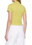 Back View - Click To Enlarge - GUEST IN RESIDENCE - Smocked Shrunken Striped Cashmere Knit Polo Shirt