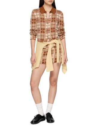 Figure View - Click To Enlarge - GUEST IN RESIDENCE - Fringed Plaid Elle Shirt