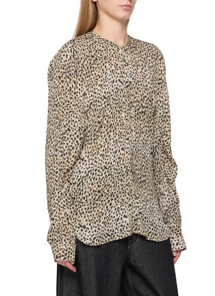 Detail View - Click To Enlarge - LEMAIRE - Leopard Print Layered Blouse