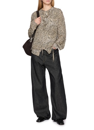 Figure View - Click To Enlarge - LEMAIRE - High Waist Curved Denim Pants