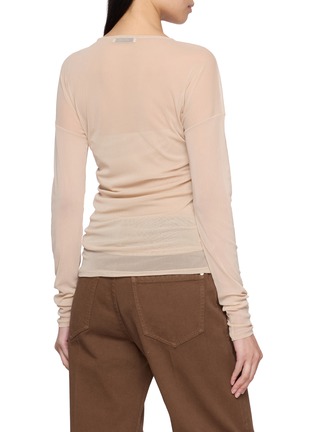 Back View - Click To Enlarge - LEMAIRE - Long Sleeve Ballerina Style Mesh Jersey Top