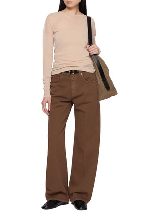 Figure View - Click To Enlarge - LEMAIRE - Long Sleeve Ballerina Style Mesh Jersey Top