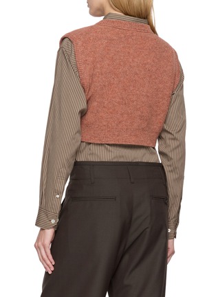 Back View - Click To Enlarge - LEMAIRE - Cropped V-neck Knit Vest