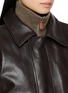 Detail View - Click To Enlarge - LEMAIRE - Aviator Fur Collar Leather Blouson