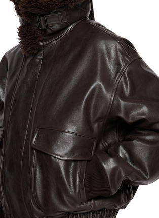  - LEMAIRE - Aviator Fur Collar Leather Blouson