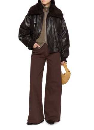 Figure View - Click To Enlarge - LEMAIRE - Aviator Fur Collar Leather Blouson