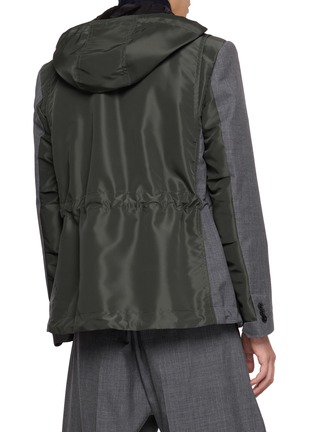Back View - Click To Enlarge - SACAI - Hybrid Suiting Nylon Twill Jacket