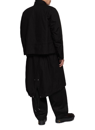 Back View - Click To Enlarge - SACAI - Nylon Twill and Ripstop Hybrid Coat