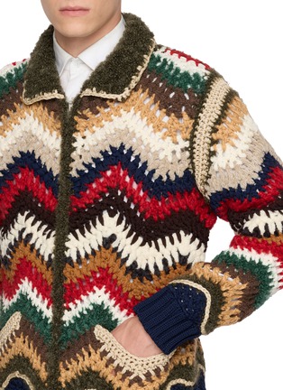  - SACAI - Chevron Crochet Knit Blouson Jacket