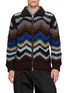 SACAI Chevron Crochet Knit Blouson Jacket