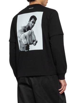 Back View - Click To Enlarge - SACAI - Layered Graphic T-shirt