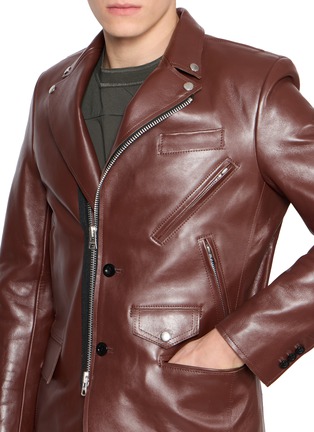  - SACAI - Hybrid Zip Up Leather Jacket