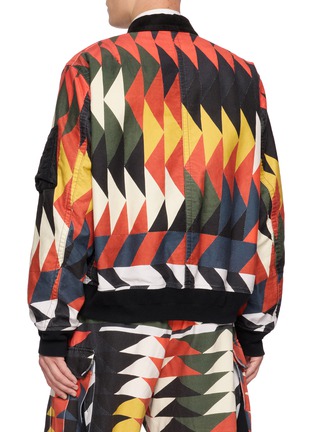 Back View - Click To Enlarge - SACAI - X A.P.C. Quilts Print Cotton Blouson Jacket