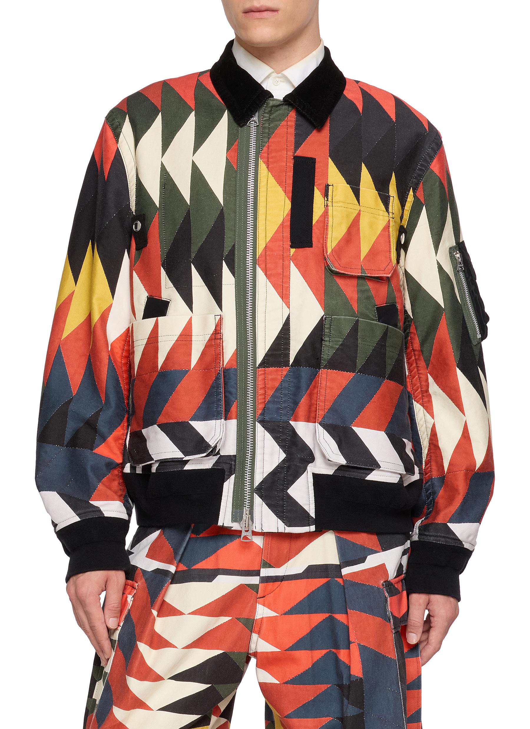 SACAI | X A.P.C. Quilts Print Cotton Blouson Jacket | Men | Lane