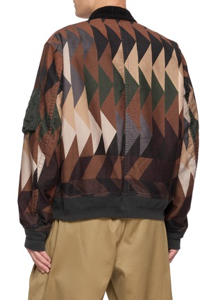 Back View - Click To Enlarge - SACAI - X A.P.C. Quilts Print Cotton Blouson Jacket