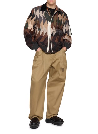 Figure View - Click To Enlarge - SACAI - X A.P.C. Quilts Print Cotton Blouson Jacket