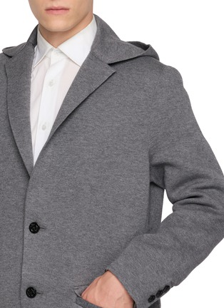  - SACAI - Hooded Cotton Cashmere Knit Jacket