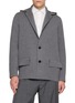 SACAI Hooded Cotton Cashmere Knit Jacket