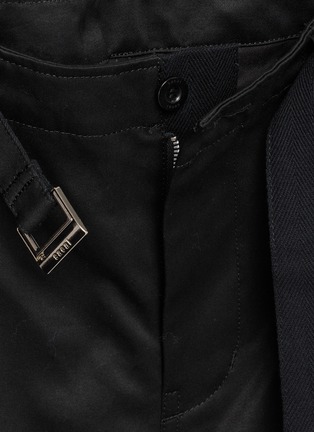 Detail View - Click To Enlarge - SACAI - Belted Cotton Chino Pants