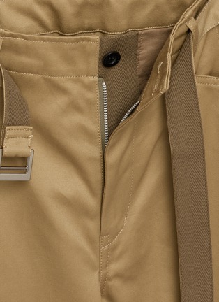 Detail View - Click To Enlarge - SACAI - Belted Cotton Chino Pants