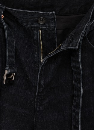  - SACAI - Layered Belted Denim Jeans