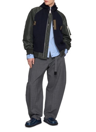 Figure View - Click To Enlarge - SACAI - Grosgrain Panel Blouson