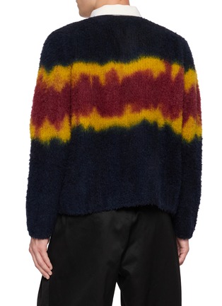 Back View - Click To Enlarge - SACAI - Long Sleeve Chusen Dyed Knit Polo Shirt