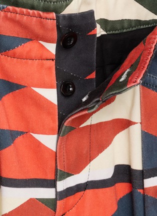 Detail View - Click To Enlarge - SACAI - X A.P.C. Quilts Geometric Print Pants