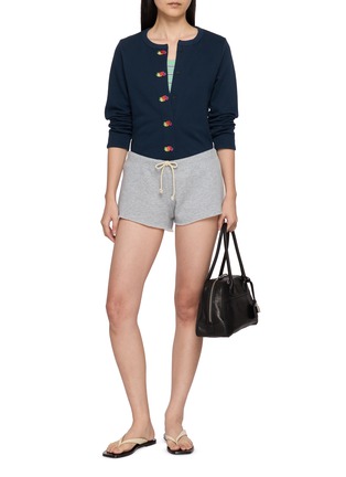 Figure View - Click To Enlarge - HOMMEGIRLS - x Fruit Of The Loom Snap Terry Cardigan