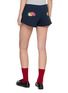 Back View - Click To Enlarge - HOMMEGIRLS - x Fruit Of The Loom Drawstring Double Logo Shorts