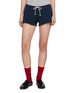 Main View - Click To Enlarge - HOMMEGIRLS - x Fruit Of The Loom Drawstring Double Logo Shorts
