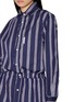  - HOMMEGIRLS - Striped Elasticated Waistband Cotton Shirt Dress