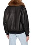 Back View - Click To Enlarge - HOMMEGIRLS - Shearling Collar Leather Bomber Jacket