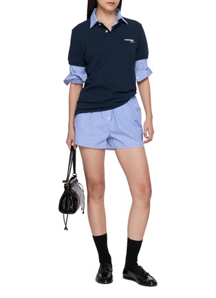 Figure View - Click To Enlarge - HOMMEGIRLS - Short Sleeve Polo Shirt
