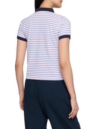 Back View - Click To Enlarge - HOMMEGIRLS - x Fruit Of The Loom Striped Baby Polo Shirt