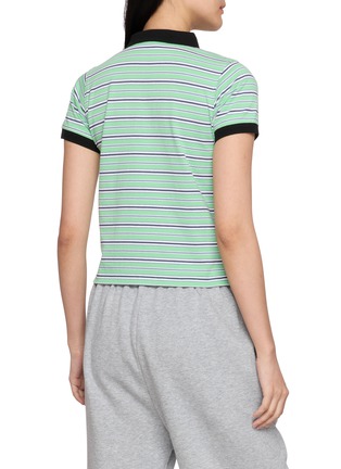 Back View - Click To Enlarge - HOMMEGIRLS - x Fruit Of The Loom Striped Baby Polo Shirt