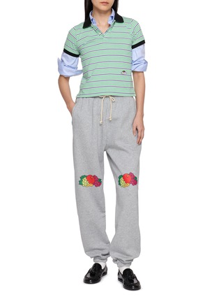 Figure View - Click To Enlarge - HOMMEGIRLS - x Fruit Of The Loom Striped Baby Polo Shirt