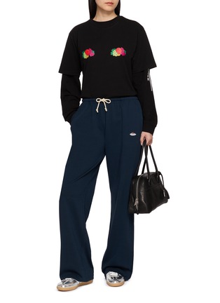 Figure View - Click To Enlarge - HOMMEGIRLS - x Fruit Of The Loom Double Logo Cotton Crewneck T-shirt