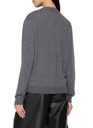 Back View - Click To Enlarge - HOMMEGIRLS - Crewneck Cardigan