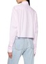Back View - Click To Enlarge - HOMMEGIRLS - Cropped Oxford Shirt