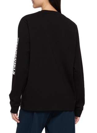 Back View - Click To Enlarge - HOMMEGIRLS - Retro Logo Long Sleeve Crewneck T-shirt