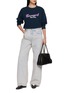 Figure View - Click To Enlarge - HOMMEGIRLS - Neon Logo Crewneck Sweater
