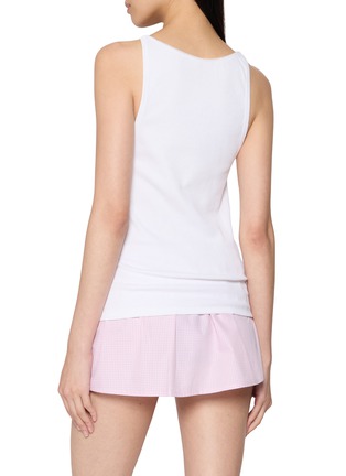 Back View - Click To Enlarge - HOMMEGIRLS - Bow Detail Ribbed Tank Top