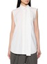 BONBOM Sleeveless Tie Neck Shirt