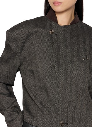  - BONBOM - Closed Notch Collar Single Breasted Blazer